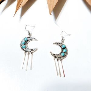 Boho moon dangle earrings S248